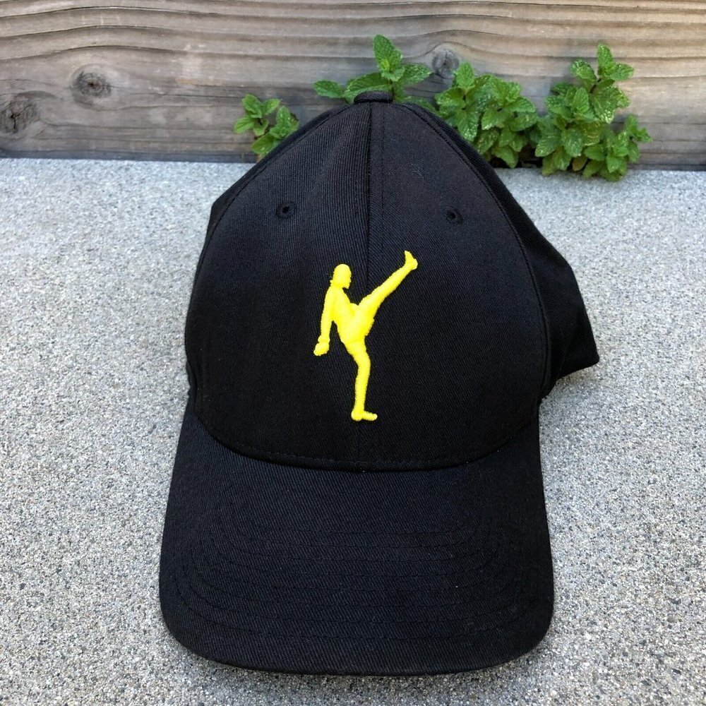 SPIDER KICK GYM Fitted Hat Men's Yupoong FlexFit L-XL Black Cap Embroidered​​​​​